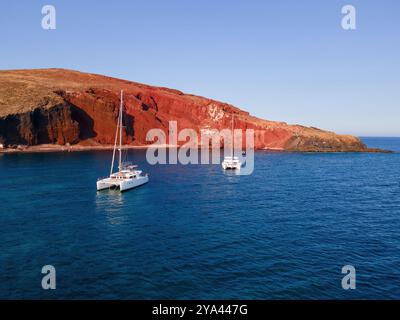 Vista panoramica delle lussuose spiagge di Santprini Foto Stock