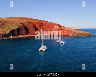 Vista panoramica delle lussuose spiagge di Santprini Foto Stock