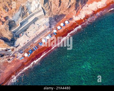 Vista panoramica delle lussuose spiagge di Santprini Foto Stock