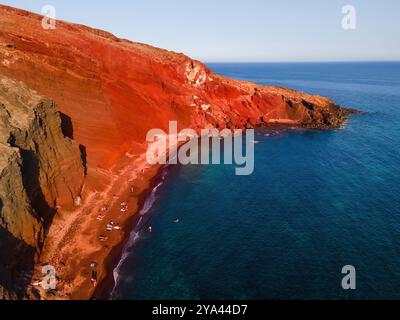 Vista panoramica delle lussuose spiagge di Santprini Foto Stock