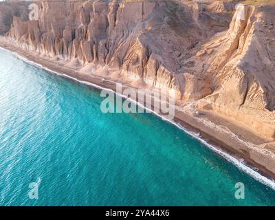 Vista panoramica delle lussuose spiagge di Santprini Foto Stock