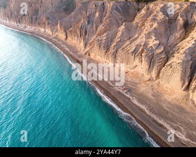 Vista panoramica delle lussuose spiagge di Santprini Foto Stock