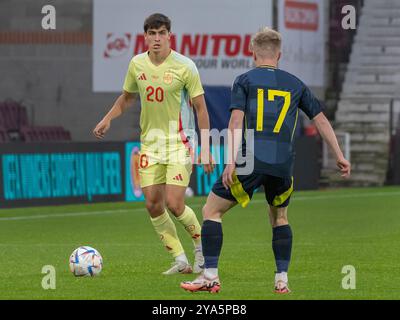 Edimburgo, Scozia, Regno Unito. 6 settembre 2024: Campionato europeo Under-21 tra Scozia e Spagna al Tynecastle Park di Edimburgo. Foto Stock