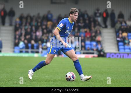 Londra, Inghilterra. 12 ottobre 2024. Riley Hartbottle durante lo Sky Bet EFL League due partite tra AFC Wimbledon e Carlisle United al Cherry Red Records Stadium di Londra. Kyle Andrews/Alamy Live News Foto Stock