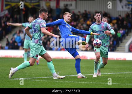 Londra, Inghilterra. 12 ottobre 2024. Joe Pigott durante lo Sky Bet EFL League due partite tra AFC Wimbledon e Carlisle United al Cherry Red Records Stadium di Londra. Kyle Andrews/Alamy Live News Foto Stock