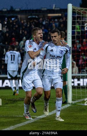 Aarau, Svizzera. 12 ottobre 2024. Aarau, Svizzera, 12 ottobre 2024: Marcatore Ron Schallenberg (6 Schalke) durante l'amichevole tra FC Aarau e FC Schalke 04 al Bruegglifeld di Aarau, Svizzera. Philipp Kresnik (Philipp Kresnik/SPP) credito: SPP Sport Press Photo. /Alamy Live News Foto Stock