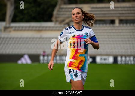 Gaetane Thiney del Paris FC durante il campionato francese, Arkema Premier Ligue match tra il Paris FC e lo Stade de Reims il 12 ottobre 2024 allo stadio Sebastien Charlety di Parigi, in Francia Foto Stock