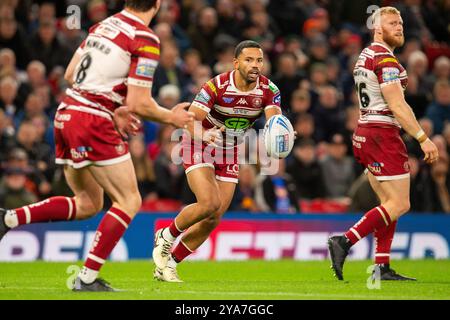 Cruise Leeming #17 Wigan Warriors in azione durante il gioco Foto Stock