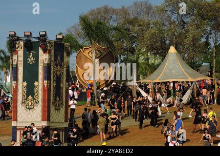 ITU, San Paolo, Brasile. 12 ottobre 2024. ITU (SP), 10/12/2024 - INTRATTENIMENTO/FESTIVAL/TOMORROWLAND - il secondo giorno di Tomorrowland in Brasile ha un bel tempo, un sacco di sole e calore per il pubblico che già riempie la fattoria Maeda nell'ITU, nell'entroterra di San Paolo. (Foto: Leandro Chemalle/Thenews2/Zumapress) (immagine di credito: © Leandro Chemalle/TheNEWS2 via ZUMA Press Wire) SOLO USO EDITORIALE! Non per USO commerciale! Foto Stock