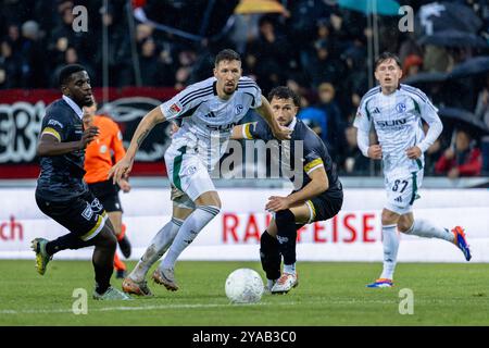 Aarau, Svizzera. 12 ottobre 2024. Aarau, Svizzera, 12 ottobre 2024: Janik Bachmann (14 Schalke) durante l'amichevole tra FC Aarau e FC Schalke 04 al Bruegglifeld di Aarau, Svizzera. Philipp Kresnik (Philipp Kresnik/SPP) credito: SPP Sport Press Photo. /Alamy Live News Foto Stock