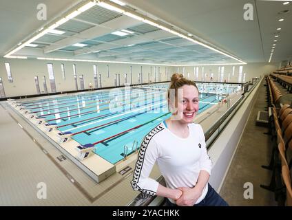 Hannah Miley, ex nuotatrice fotografata al Centro acquatico di Aberdeen. Foto Stock