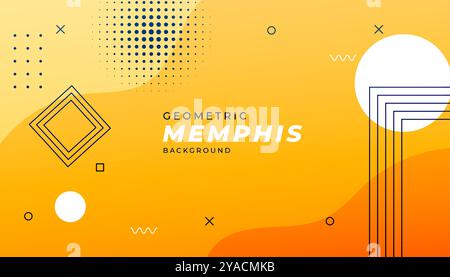 forme geometriche decorative ispirate al bauhaus, vettore per striscioni backdro Illustrazione Vettoriale