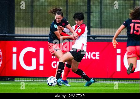 Rotterdam - Togo Koga del Feyenoord Rotterdam durante il terzo round dell'Azerion Vrouwen Eredivisie nella stagione 2024/2025. La partita è ambientata tra il Feyenoord V1 e il FC Utrecht V1 al Nieuw Varkenoord il 13 ottobre 2024 a Rotterdam, nei Paesi Bassi. (VK Sportphoto/Danny de Groot) credito: Yannick Verhoeven/Alamy Live News Foto Stock