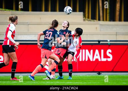 Rotterdam - Togo Koga del Feyenoord Rotterdam durante il terzo round dell'Azerion Vrouwen Eredivisie nella stagione 2024/2025. La partita è ambientata tra il Feyenoord V1 e il FC Utrecht V1 al Nieuw Varkenoord il 13 ottobre 2024 a Rotterdam, nei Paesi Bassi. (VK Sportphoto/Danny de Groot) credito: Yannick Verhoeven/Alamy Live News Foto Stock