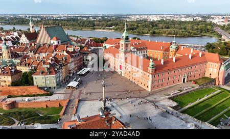 Vista aerea della città vecchia, Varsavia, Polonia Foto Stock