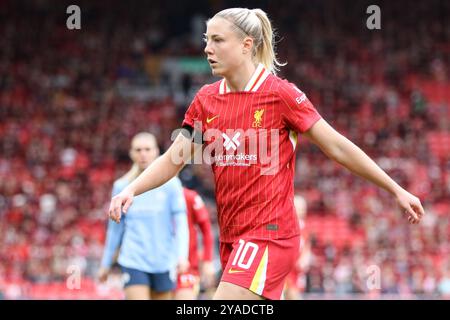 Liverpool, Regno Unito. 13 ottobre 2024. Anfield, Liverpool, Inghilterra, 13 ottobre 2024: Sophie Roman Haug (10 Liverpool) durante la partita Barclays Womens Super League tra Liverpool e Manchester City ad Anfield a Liverpool, Inghilterra. (Sean Chandler/SPP) credito: Foto SPP Sport Press. /Alamy Live News Foto Stock