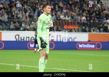 Dragan Rosic (12) della Vojvodina visto in azione durante la partita di calcio Winline Super Series tra Zenit San Pietroburgo e Vojvodina Serbia alla Gazprom Arena. Punteggio finale; Zenit 4:1 Vojvodina. Foto Stock