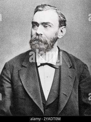 Inventore svedese della dinamite, Alfred Nobel (1833-1896), c 1883 Foto Stock