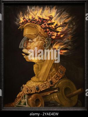 "Fuoco" di Arcimboldo al Kunsthistorisches Museum Foto Stock