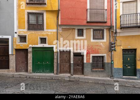 Calle Alfonso VIII a Cuenca, Castiglia–la Mancha, Spagna, Europa Foto Stock