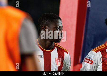 Issiaka Kamate durante la partita della Liga Portogallo tra squadre dello Sporting CP e AVS Futebol SAD all'Estadio Jose Alvalade (Maciej Rogowski) Foto Stock