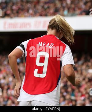 Beth Mead dell'Arsenal durante il Barclays fa Women's Super League match tra Arsenal e Chelsea all'Emirates Stadium di Londra, sabato 12 ottobre 2024. (Foto: Jade Cahalan | mi News) crediti: MI News & Sport /Alamy Live News Foto Stock