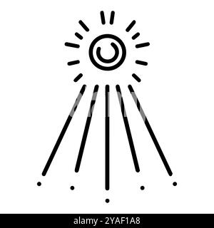 icona trave o simbolo di linea moderna. Grafica a linee vettoriali e design a icone con un contorno audace. Bianco e nero simbolo minimalista Pixel Perfect bianco isolato b Illustrazione Vettoriale