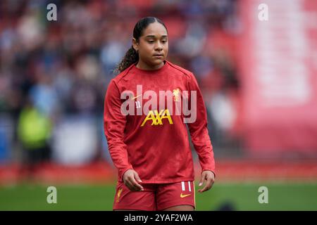 Liverpool, Liverpool, Regno Unito. 13 ottobre 2024. Liverpool FC vs Manchester City FC Barclays Womens Super League ANFIELD STADIUM INGHILTERRA 13 OTTOBRE 2024 Olivia Smith di Liverpool durante il Barclays Women's Super League match tra Liverpool FC e Manchester City FC all'Anfield Stadium il 13 ottobre 2024 a Liverpool in Inghilterra. Crediti: ALAN EDWARDS/Alamy Live News Foto Stock