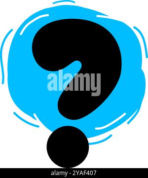 Icona a punto interrogativo. Aiutare il simbolo. FAQ segno sullo sfondo. Illustrazione Vettoriale