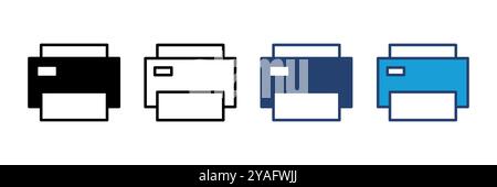 Stampa vettore icone. vettore icona stampante. Illustrazione Vettoriale