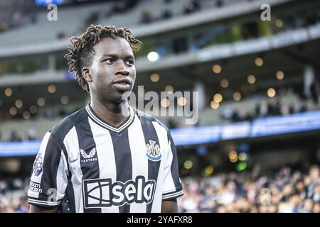 MELBOURNE, AUSTRALIA, 22 MAGGIO: Il Garang Kuol del Newcastle United dopo aver battuto il Tottenham Hotspur durante la Global Football Week al Melbourne Cricket Foto Stock