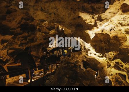 L'iconico e popolare sistema di grotte di Engelbrecht, che è una dolina sotto il CBD del monte Gambier in Australia meridionale, Australia, Oceania Foto Stock