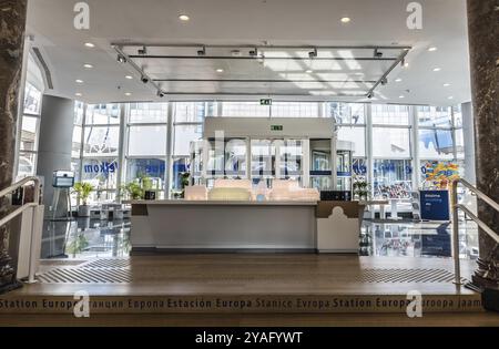 Ixelles, Bruxelles, Belgio, 04 27 2019, l'interno del punto informazioni del Parlamento europeo, Europa Foto Stock