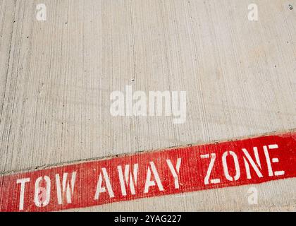 segnale zona di traino Foto Stock