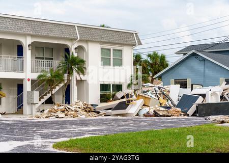 Immagine stock uragano Milton Aftermath 2024 St Petersburg Beach Florida 2024 Foto Stock