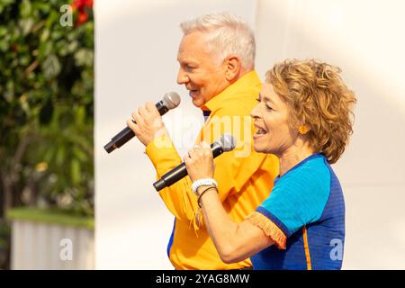 Mainz Schlagerduo Cliff und Rexonah beim Auftritt am 15.09.2024 in Mainz beim ZDF-Fernsehgarten *** Mainz Schlager duo Cliff e Rexonah in esecuzione il 15 09 2024 a Magonza presso ZDF Fernsehgarten Copyright: XEibner-Pressefoto/GerhardxWingenx EP GWR Foto Stock