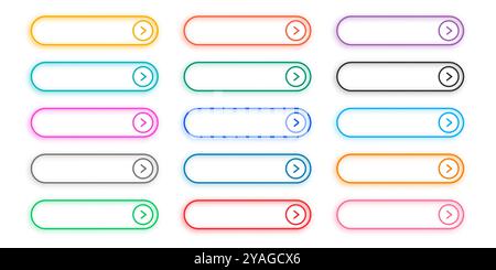 segno del pulsante app colorato stile linea con vettore di spazio vuoto Illustrazione Vettoriale