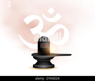 il festival indù maha shivratri desidera un background con un vettoriale di design travolgente Illustrazione Vettoriale