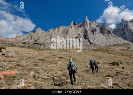 Trekking al campo base di Amin Braq (Amin Brakk), Nangma Valley, Kanday, Baltistan, Pakistan Foto Stock