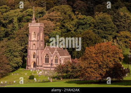 Somerset, 12 ottobre 2024: St Etheldreda's Church in West Quantoxhead, Somerset Foto Stock