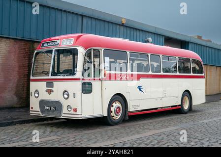 1961 Leyland Tiger PSUC1 con corpo Alexander e in W Alexander and Sons in Fife livrea visto al Glasgow Vintage Vehicle Trust Open weekend 2024 Foto Stock