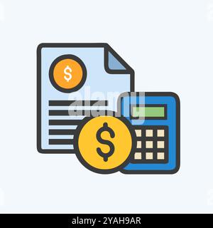 Immagine grafica vettoriale icona budget. Illustrazione Vettoriale