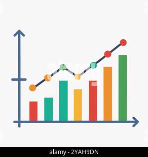 Vettore dell'icona Trend grafico Illustrazione Vettoriale