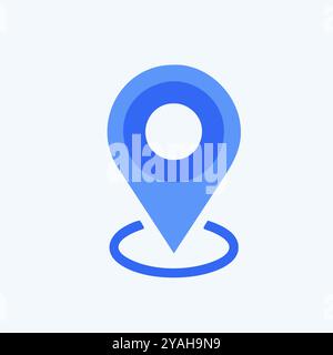 Immagine grafica vettoriale dell'icona del marcatore della mappa. Illustrazione Vettoriale