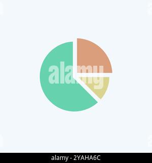 Set di immagini vettoriali dell'icona del grafico a torta. Illustrazione Vettoriale