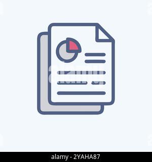immagine grafica vettoriale dell'icona del documento. icona report (rapporto) Illustrazione Vettoriale