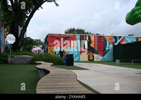 Quartiere artistico di Wynwood a Miami Beach, Florida Foto Stock