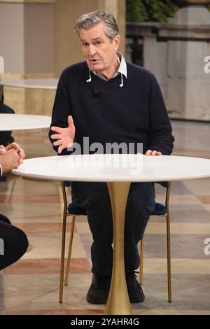 Roma, Lazio. 14 ottobre 2024. Rupert Everett durante la trasmissione televisiva i fatti Vostri. Roma (Italia), 14 ottobre 2024 credito: massimo insabato/Alamy Live News Foto Stock