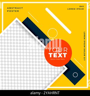 scheda di social media creativa con vettore di spazio immagine o testo Illustrazione Vettoriale