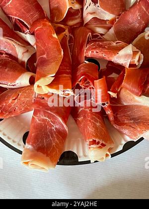 Prosciutto Iberico di servire. Spagna. Foto Stock